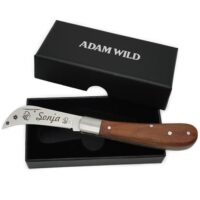 Personalisierter Gartenmesser mit Gravur von Adam Wild - einzigartiges Geschenk für Gartenliebhaber und Hobbygärtner