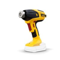 Akkubetriebene Heißluftpistole mit LED Anzeige und 5 Temperaturinstellungen von 300 bis 610°C