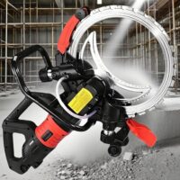 Betonsäge mit 9500W Einstellfreier reinkupfermotor, Diamantklingen und Wassergespeister Staubunterdrückung für das Schlitzen von Ziegeln und Beton.