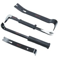 Brecheisen 4-tlg CCLIFE, Brecheisen für Umbauten im Haus und Holzbearbeitung, 4-teiliges Werkzeugset mit Hammer, Klobürste, Wrench und Nagelzieher