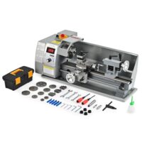 CREWORKS 600W Tisch-Metalldrehmaschine, 8x14 Zoll, 210x350MM, Drehbank Metall, 0-2250 U/min, Mini-Drehmaschine für Metallverarbeitung