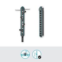 Gardena Combisystem-Geräteleiste Flex: Ordnungssystem für Haus- und Gartengeräte, inkl. Einzelsteckern, aus recyceltem Material, erweiterbar, individuell bestückbar