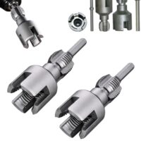 Gewindenschneider für Innen- und Außengewinde von Rohren, mit Elektrowerkzeug Kompatibles PVC Rohr Innengewindeschneider Set, 1/2" und 3/4"