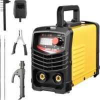 Helangel Schweißgerät, 225 A, 220 V, ARC, Schweißgerät, IGBT, elektrisch, tragbar, mit digitaler LCD-Anzeige, Erdungszange