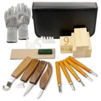 HA BIN 23-teiliges Holzschnitzset für DIY-Liebhaber Anfänger, Profi Holzschnitzen Set inkl. Inspiration und künstlerische Anregung