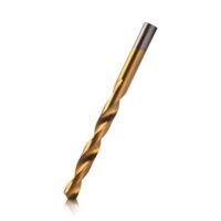 HSS-TiN Bohrer mit Titannitrierung, Spiralbohrer für Edelstahl, Stahl und Metalle, 2,0 mm Durchmesser, 5 Stück