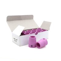 10 Stück Keramische Gasdüsen für WIG/TIG-Schweißarbeiten, geeignet für WP12 und AW10 Schweißbrenner