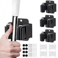 Besenhalterung Wand, 4 Stück Gerätehalter aus Edelstahl für Badezimmer, Küche, Büro und Garten