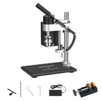 Mini Tischbohrmaschine Standbohrmaschine, 200W 4000RPM 7 Gänge einstellbare Geschwindigkeit Miniatur Säulenbohrmaschine für Metall Holz Acryl