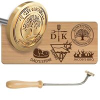 Personalisiertes Branding Eisen für Holz und Kunststoffe, eigenes Logo, Messing Brenneisen mit Holzgriff, perfekt für Holz, Steak, BBQ & Kunststoffe, verschiedene Größen verfügbar