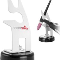Poppstar WIG Brennerhalterung mit Magnetfuß zur Befestigung am Schweißtisch (Ø 9 cm) - Schweißbrenner-Halter fürs WIG-Schweißen