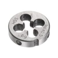 Quarkzmann Rundes Schneideisen, Metrisches M6 x 0,5 Gewinde (Rechtsgewinde), Hochgeschwindigkeitsstahl (HSS) für Reparaturwerkzeug und Heimwerker-Aufgaben