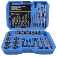 26-teiliges Schrauben und Muttern Entferner Set mit Tragetasche, Schraubenausdreher Set für Profis, Screw Extractor Set zum Entfernen von Beschädigten oder verrosteten Mutter-Schraub-Kombinationen