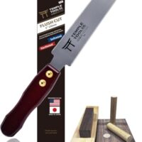 Temple Tool Co. Japanische Bündigsäge - 15,2 cm Doppelkanten-Zugsäge für bündiges Schneiden von Dübeln, Heringen, Keilen - Hartholz, Weichholz