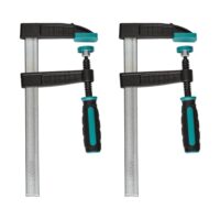 wolfcraft Schraubzwingen Set 2tlg. I Für vielfältige Spannanwendungen - ideal für DIY-Projekte I Ausladung 80 mm I Spannweite 200 mm