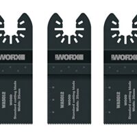 Drei hochwertige Sägeblätter des WORX Endcut Standard für Heimwerker-Projekte, ideal für Holz und PVC-Schneiden mit hoher Präzision und einfacher Handhabung.