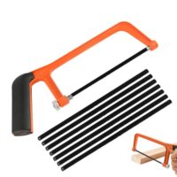 Mini Handsäge für Metall, Holz und Kunststoff - Handliche Metallsäge mit präzisem Einstellmechanismus und 30 austauschbaren Sägeblatt für effizientes Schneiden
