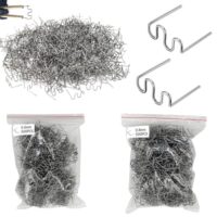 1000 Stück Stahl Hot Staples Schweißstäbe Klammern 0,8mm / 0,6mm für Kunststoffreparatur, Autostoßstange Rissreparatur Set
