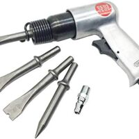 150 mm Drucklufthammer-Meißel und Meißel für Karosseriearbeiten, inklusive 4 x 120 mm Meißeln und 2 Schäften