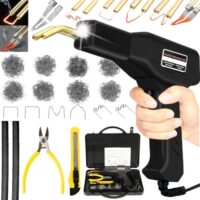 Kunststoff-Schweißen-Set mit 800 PCS Schweißnägeln für Auto-Stoßstange-Reparatur, 2-in-1 Kunststoff-Schweißen-Maschine (schwarz)