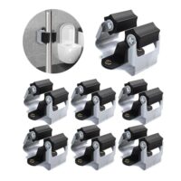 Gartengerätehalter, Wandhalterung für Besen, Schaufel und Werkzeuge aus Edelstahl, 1 kg Zusatzgewicht, Schwarz