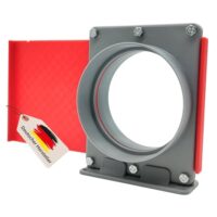 Robuster Absperrschieber für HT-Rohre, ideal für Absaugsysteme und Werkstätten