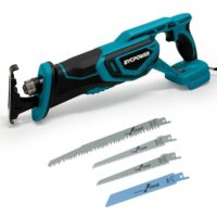 Akku Säbelsäge kompatibel mit Makita LXT-18V Akku, bürstenloser Motor, 22mm Hubhöhe, max. 3000RPM, inkl. 4x Säbelsägeblatt für Holz und Metall