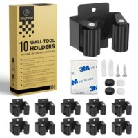 Der BrightOn 10 Edelstahl Wandhalter ist ein praktischer Organizer für das Haus und den Garten. Der Wandhalter bietet 10 stabile Hälter aus Edelstahl, die ideal für die Organisation von Mops, Besen und Werkzeugen sind.