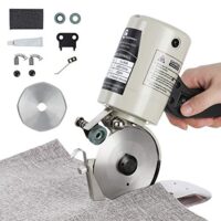 CGOLDENWALL YJ-90B Tragbarer Elektrischer Industrieller Stoffschneider zum Schnitzen von Textilien, Lederpapier und mehr mit 30 mm Maximal-Schnittdicke und 90 mm Klingengröße