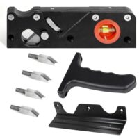 Kantenhobel Holz mit 4 Schneidköpfen für präzise Holzbearbeitung, ergonomischer Handgriff und Fasenhobel.