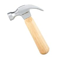 Cor Cordium Gespaltener Klauenhammer mit Holzstiel und Stahlhammerkopf - Ein vielseitiger Werkzeug für Haus und Handwerk mit ergonomischer Fassung und Rostschutzfarbe.