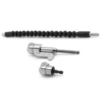 Corintian Bohrer Adapter Set mit 90° und 105° Winkel Adapter, flexibler Verlängerung für Schraubendreher und Akkuschrauber, hochwertige Qualität, hohe Kompatibilität