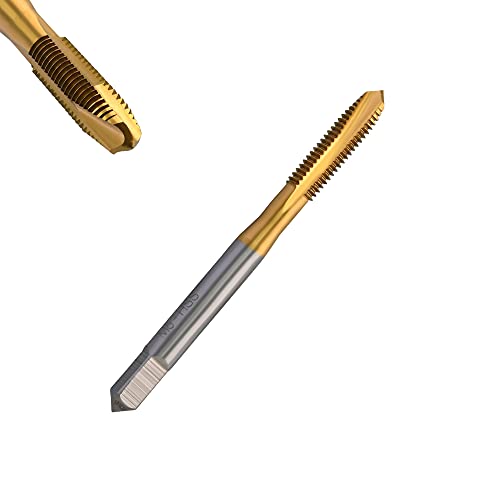 Corintian HSS TiN Gewindenschneider Form D, Ø M2 - M20, Gerade Nut, Universal Gewindebohrer, Maschinengewindebohrer, für Durchgangslöcher (M5)