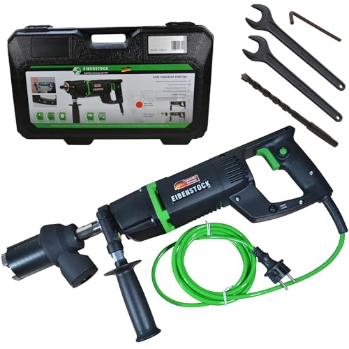 Eibenstock Diamant-Trocken-Kernbohrmaschine EHD 1500 inklusive Staubabsaugung und Vierschneiderbohrer zum Bohren in Mauerwerk, Ziegel und Kalksandstein