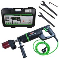 Diamant-Trocken-Kernbohrmaschine EHD 1500 mit Staubabsaugung und Vierschneiderbohrer und MDW Dosensenker für Heimwerker und Profis