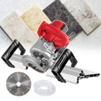 Elektrischer Fliesenkantenschneider mit Wasserkühlung, ideal für großformatige Fliesen und andere Oberflächen; Leistung 13.000 U/min; inklusive Schlauch und Halterung.