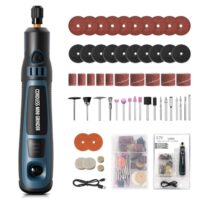 Elektrischer Gravierstift mit 50 Bits, 3-Gang Einstellbar bis zu 15.000 U/min, wiederaufladbar über USB-Akku für Schmuck, Holz, Glas, Metall und Keramik, tragbarer DIY-Rotationsgravierer