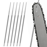 Hochwertige Feilen für Kettensäge, 5,2mm, 6 Stück Kettensäge Rundfeile, Metall Stahllegierung zum Instandsetzen und Schärfen von Sägeketten