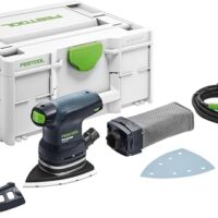 Festool Deltaschleifer DTS 400 REQ-Plus mit Schleifschuh, Protector und Longlife-Staubfangbeutel im Systainer. Hochwertiger Schleifschleifer für verschiedene Arbeiten.