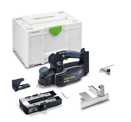 Blick auf das Festool HLC 82 EB-Basic-Set, ein leistungsstarkes Hobelwerkzeug für präzise und lange Fasen an Balken und Kanthölzern