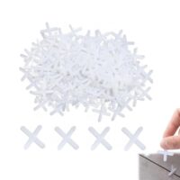 500 Stück Fugenkreuze 3mm, Weiß Fliesenkreuze, Fugenkreuze für Terrassenplatten, Abstandhalter für Fliesenfugen, Fliesen Abstandshalter, Fugenkreuz für genaue Positionierung für Wand und Bodenfliesen