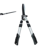 GOOGO Teleskop Heckenschere 62,5-77,5 cm - Robuste Gartenschere mit Klingen aus SK5 Kohlenstoffstahl und ergonomischen Griffen für das Formen und Trimmen von Hecken, Sträuchern und Büschen