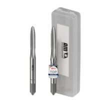 Gewindeschneider Set M5 x 0,5 mit Vorschneider und Fertigschneider für Metrische Gewinde, hochwertige GCr15 Stahl Schneidegeräte, Handgewindeschneider Satz für Stähle, Gusseisen, Kupfer, Aluminium und Kunststoffe