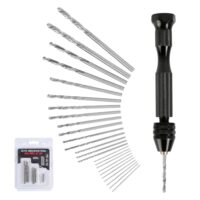 Kompaktes Handbohrer Modellbau Set mit 25 Bohrbits für Basteln, Schmuckherstellung und Modellbau-Projekte