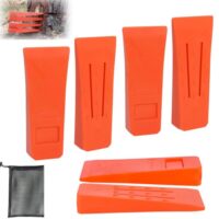 Sechs Kettensäge-Fällkeile mit Spikes aus ABS-Kunststoff für sicheres Fällen von Bäumen, Holzwerkzeug für professionelle Holzfäller und Gartenbesitzer