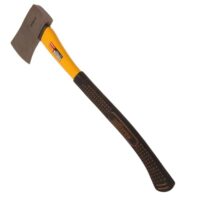 Axt mit Fiberglasstiel und rutschfestem Griff für Gartenarbeit, Holzbearbeitung und kleinere Baumfällarbeiten