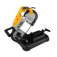 Hoteche 1100W portable Bandsäge - Leistungsstarkes Werkzeug für Schneidaufgaben, Kupferdrahtmotor und Sägeblattgeschwindigkeit 0.7-2.4m/s