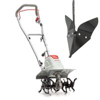 Elektro Bodenhacke mit flexible Arbeitsbreite 17-45cm, inkl. Häufelpflug für Gartenarbeit und Saatbettvorbereitung