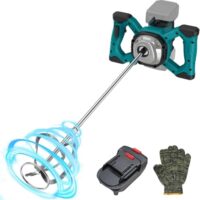 Kabelloser Betonmischer für unkomplizierte Mischaufgaben, kompatibel mit DeWALT oder MAKITA Akkus, 1000W Bohr- und Mischgerät