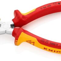 KNIPEX Abisolierzange mit Öffnungsfeder, universal auf SB-Karte verchromt isoliert mit Mehrkomponenten-Hüllen, VDE-geprüft 160 mm